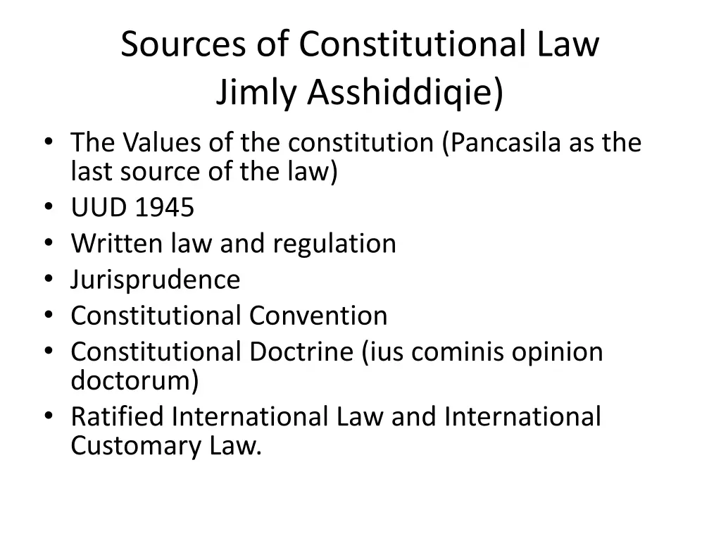 sources of constitutional law jimly asshiddiqie