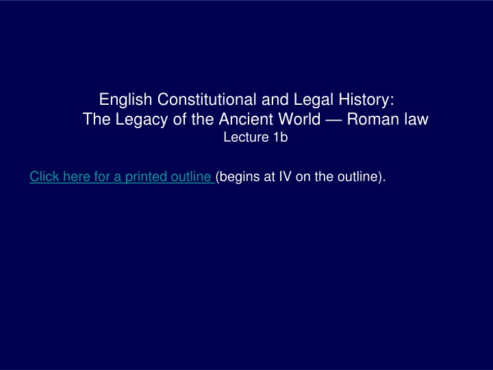 english constitutional and legal history