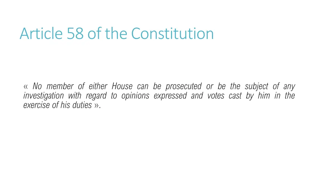 article 58 of the constitution