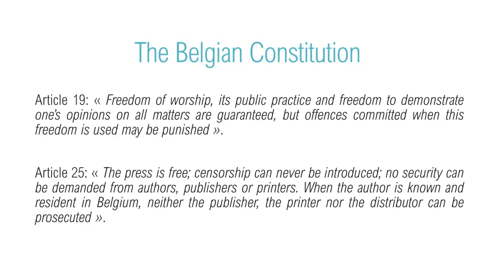 the belgian constitution