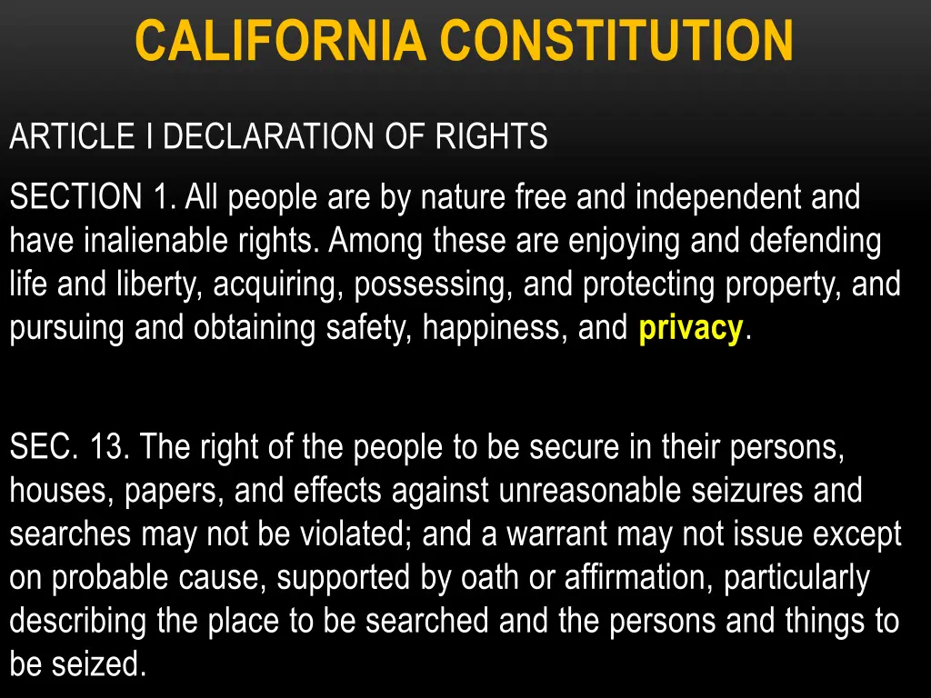 california constitution