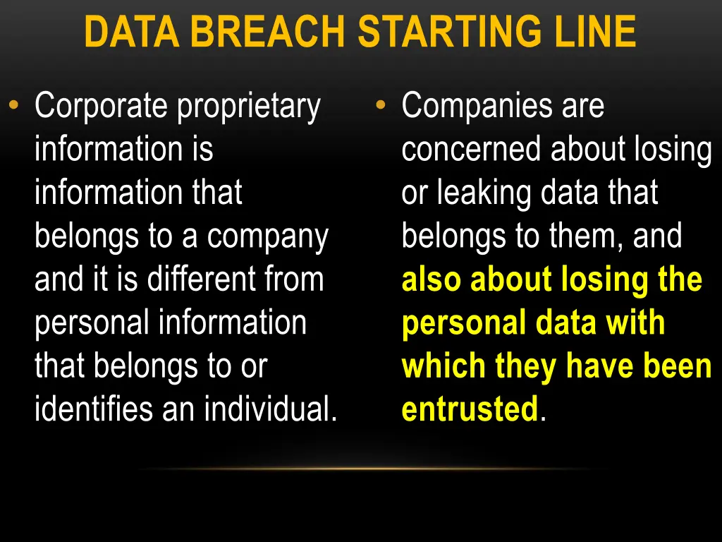 data breach starting line