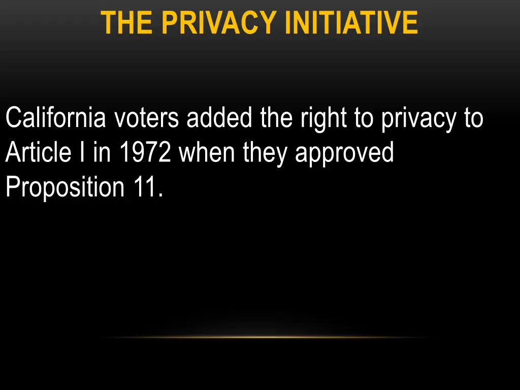 the privacy initiative