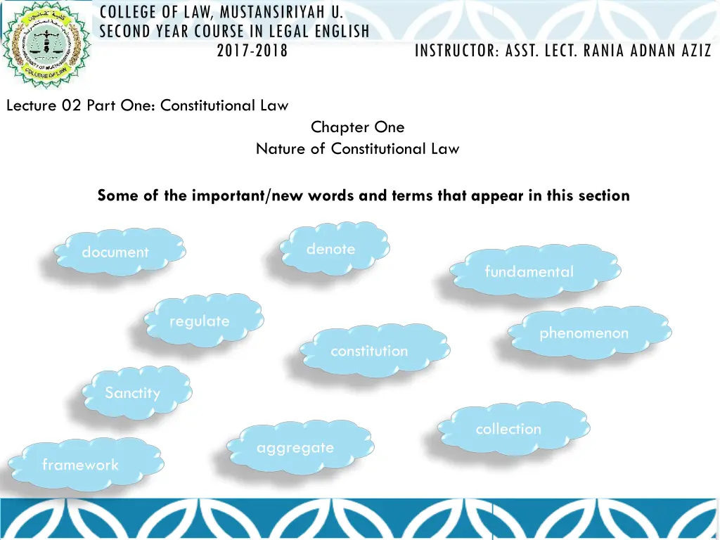 college of law mustansiriyah u second year course 4