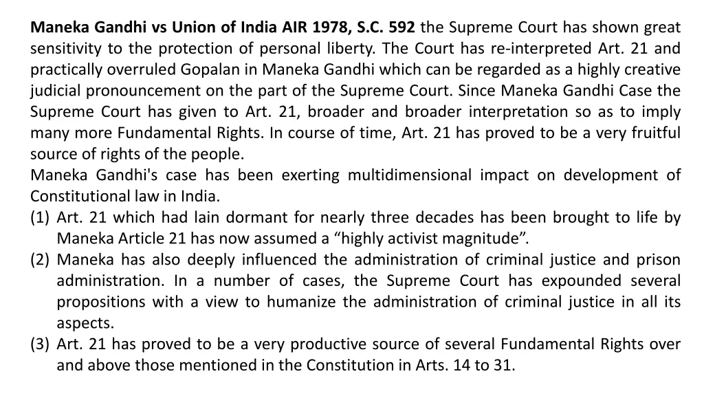 maneka gandhi vs union of india air 1978