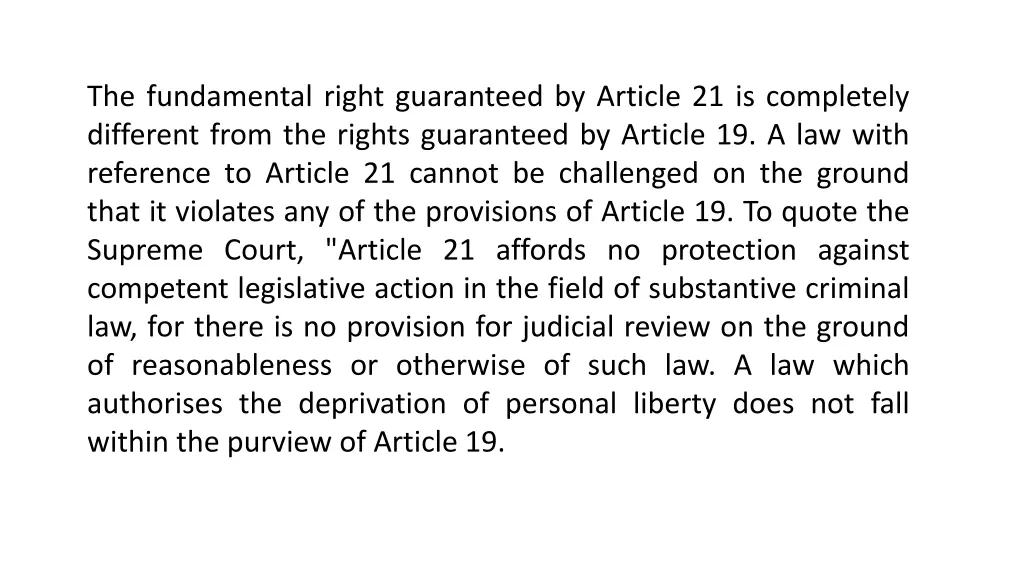 the fundamental right guaranteed by article