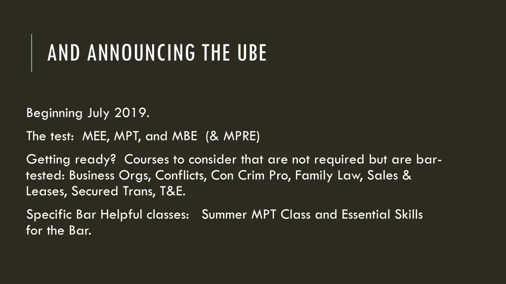 and announcing the ube