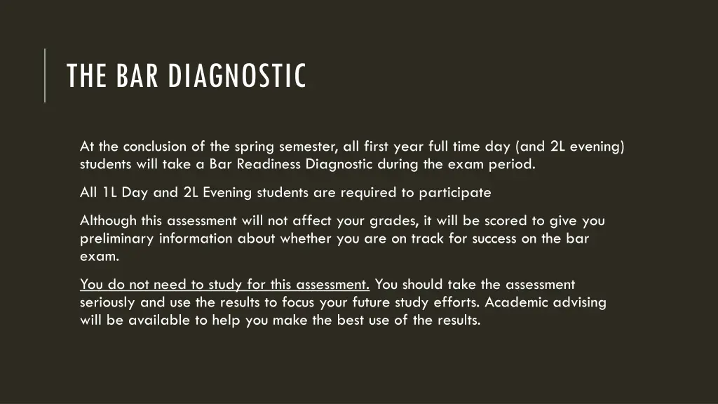 the bar diagnostic