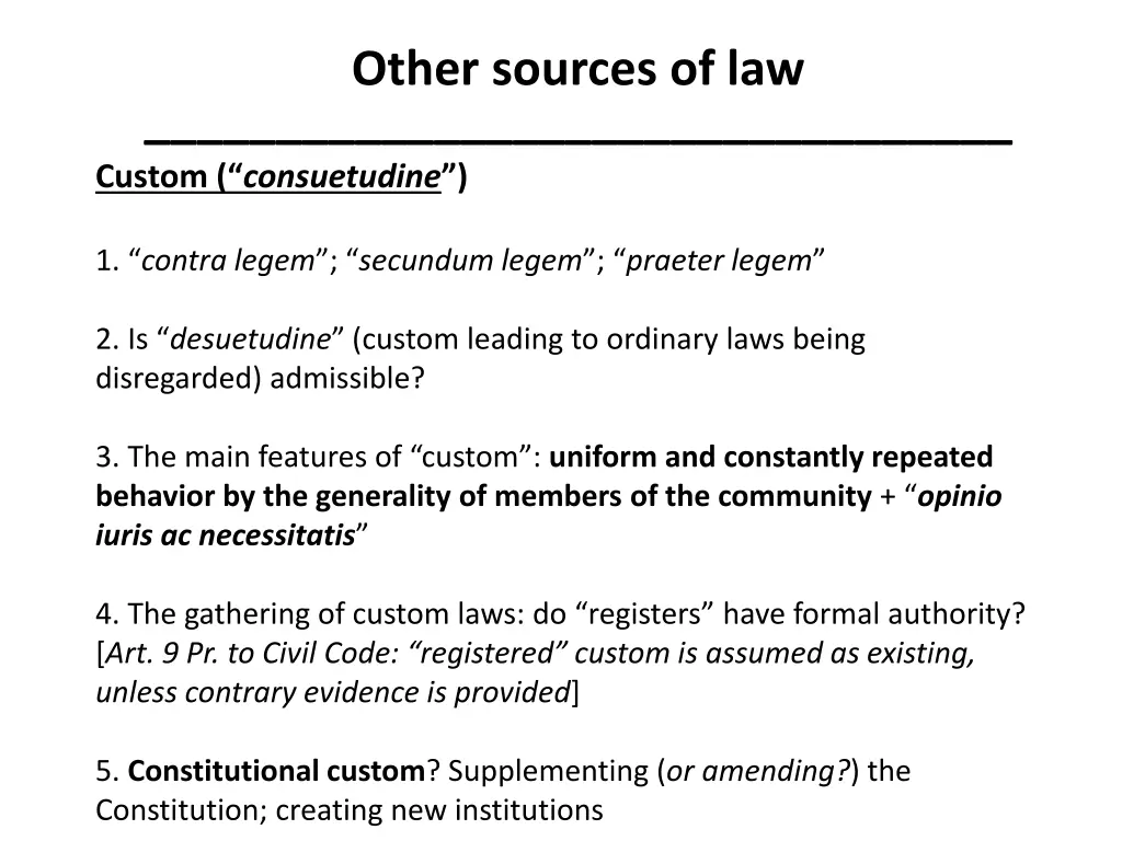 other sources of law 1