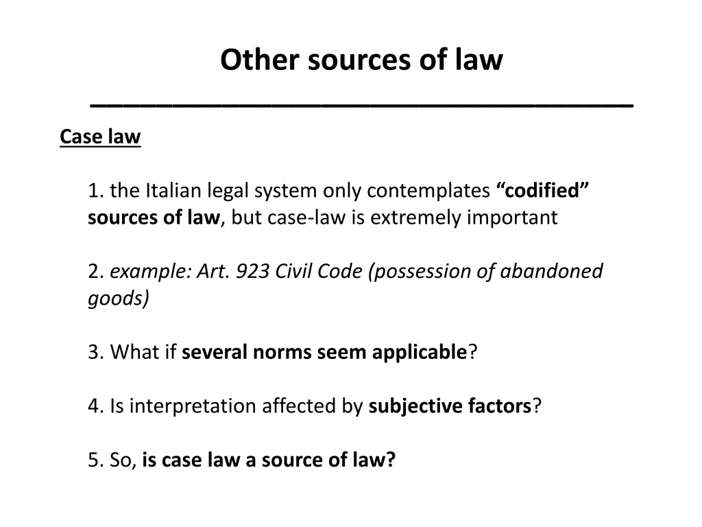 other sources of law 2