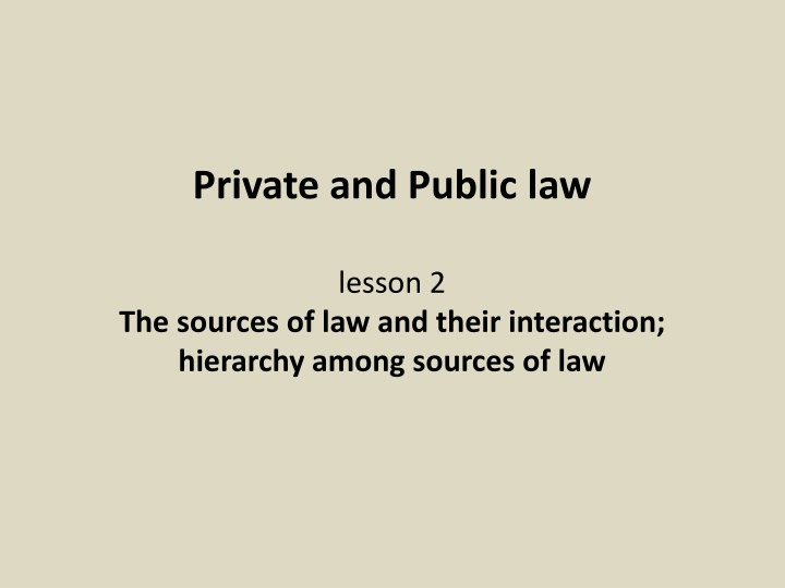 private and public law