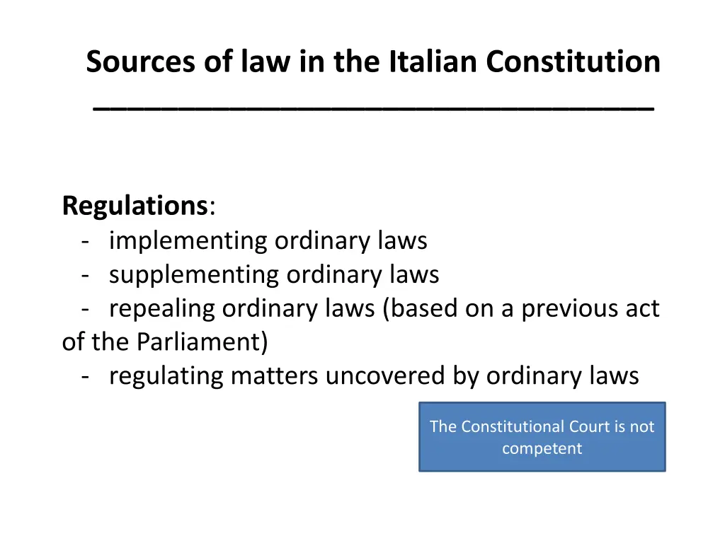 sources of law in the italian constitution 3