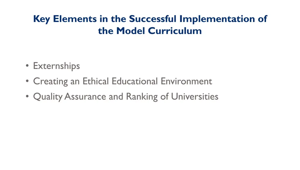 key elements in the successful implementation 1