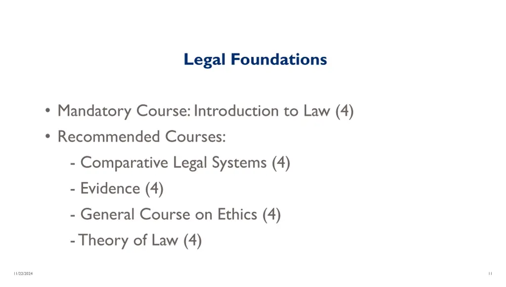 legal foundations