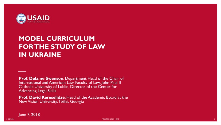 model curriculum for the study of law in ukraine