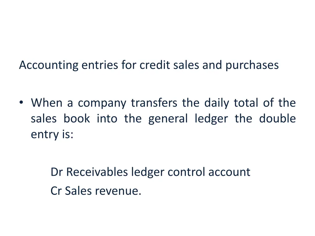 accounting entries for credit sales and purchases