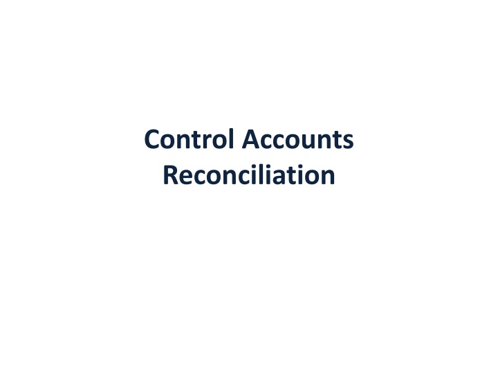 control accounts reconciliation