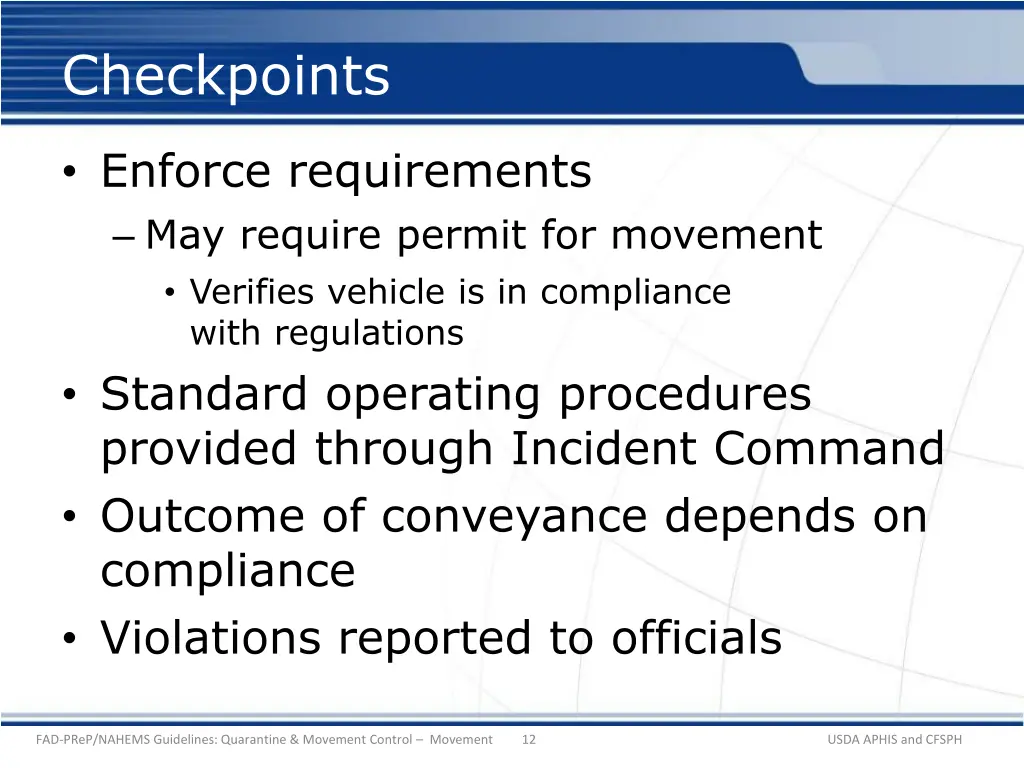 checkpoints