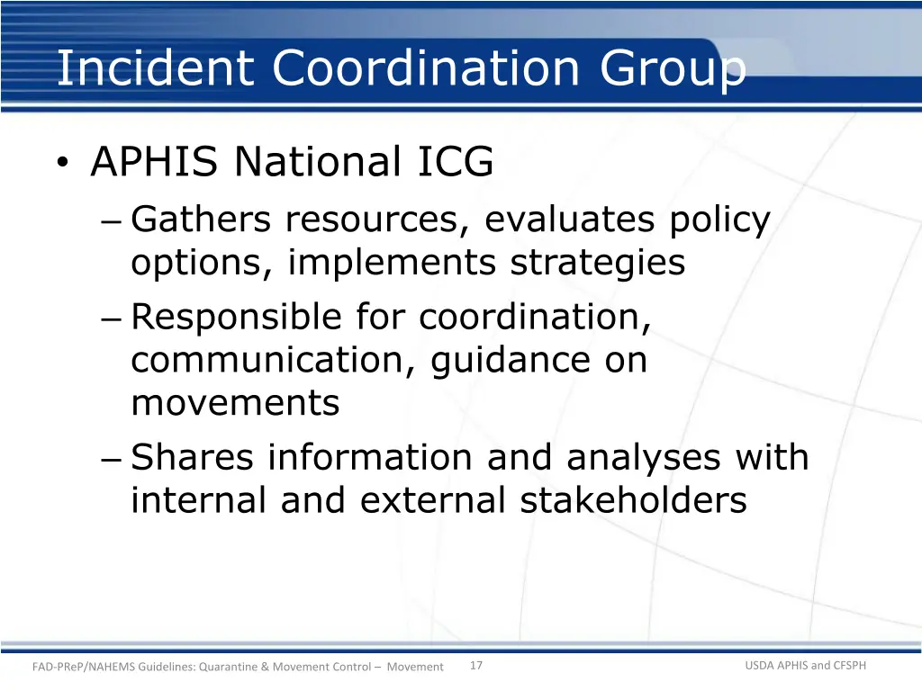 incident coordination group