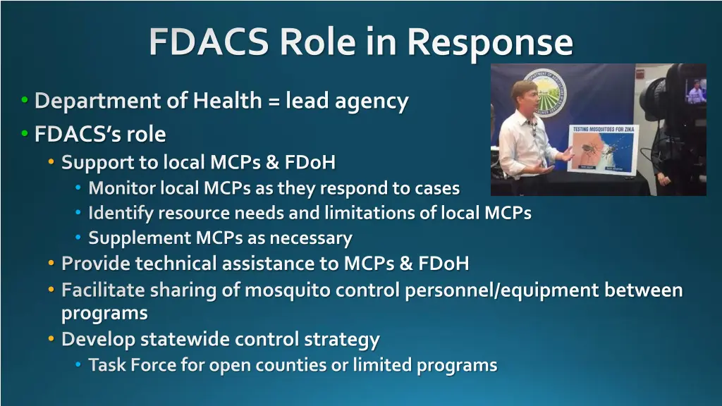 fdacs role in response