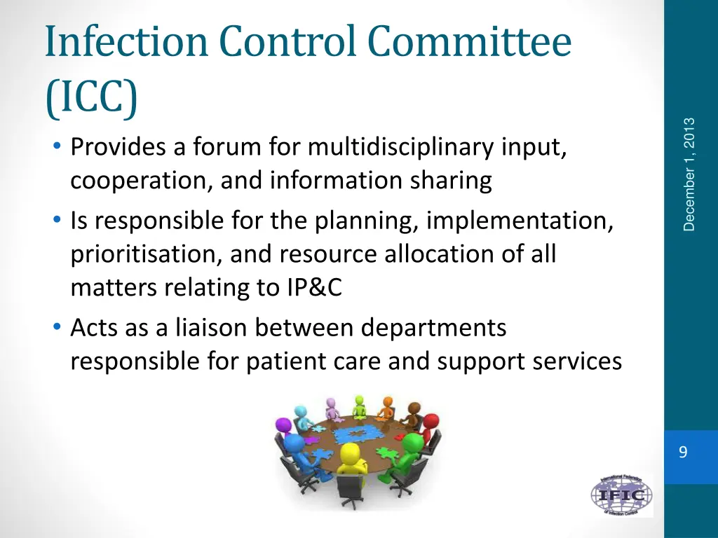 infection control committee icc provides a forum