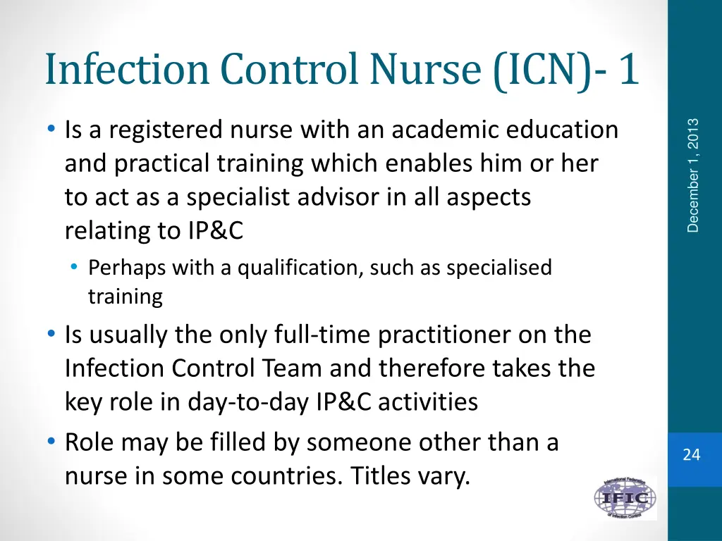 infection control nurse icn 1