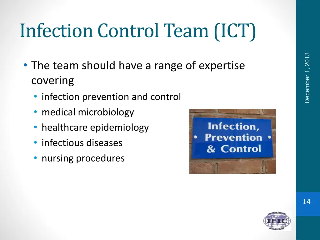 infection control team ict