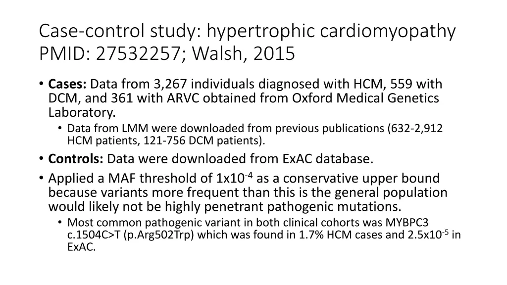 case control study hypertrophic cardiomyopathy