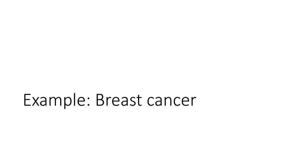 example breast cancer