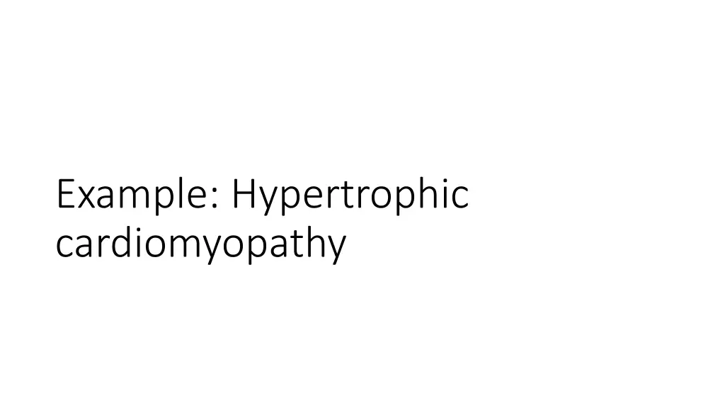 example hypertrophic cardiomyopathy