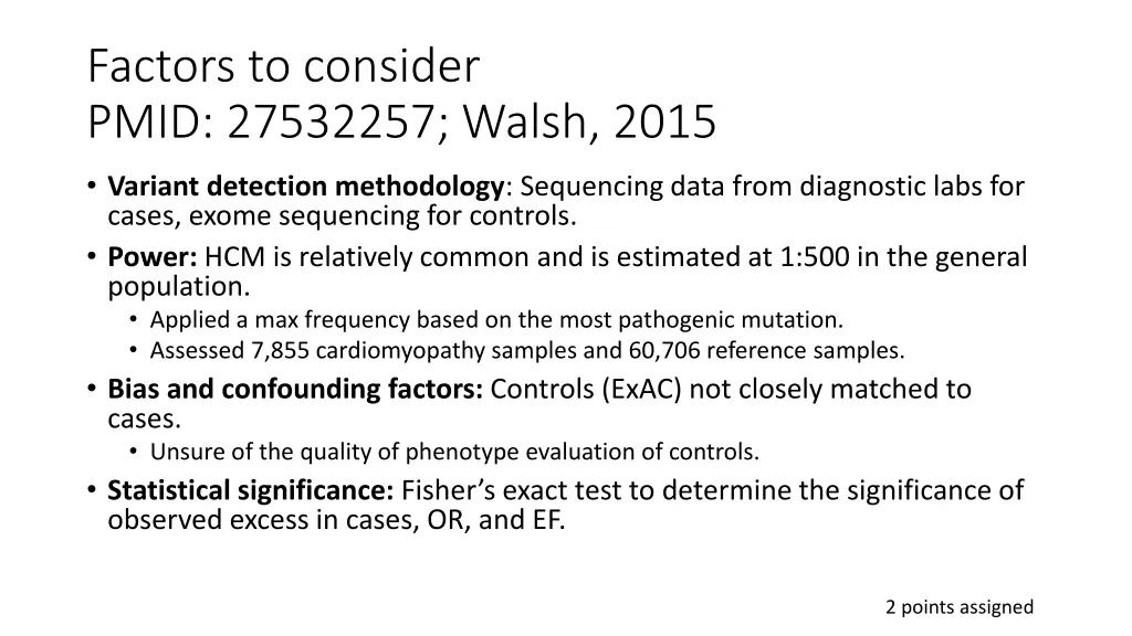 factors to consider pmid 27532257 walsh 2015