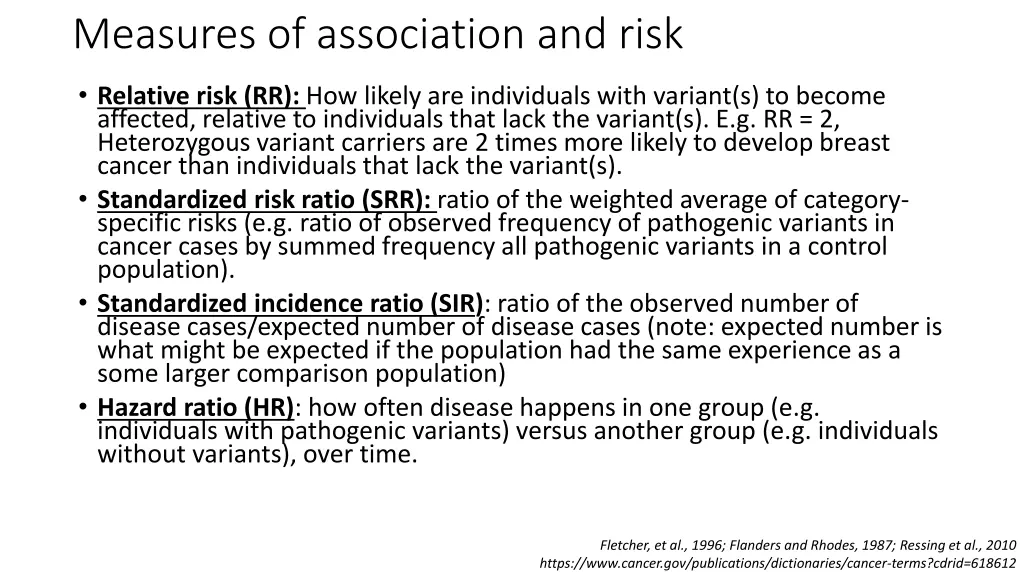 measures of association and risk 1