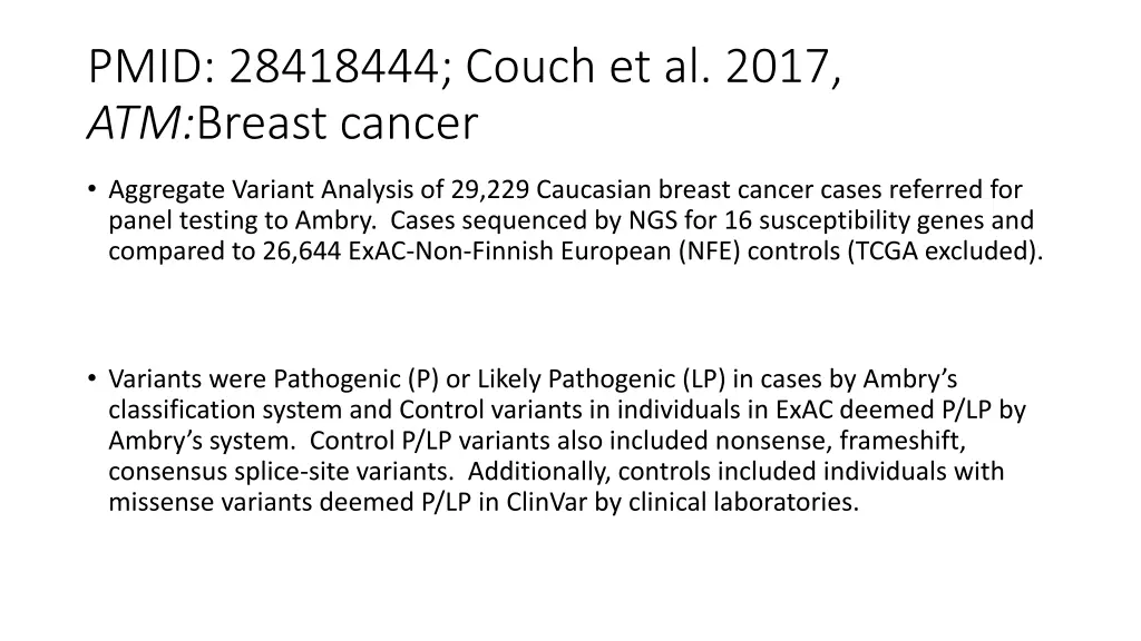 pmid 28418444 couch et al 2017 atm breast cancer