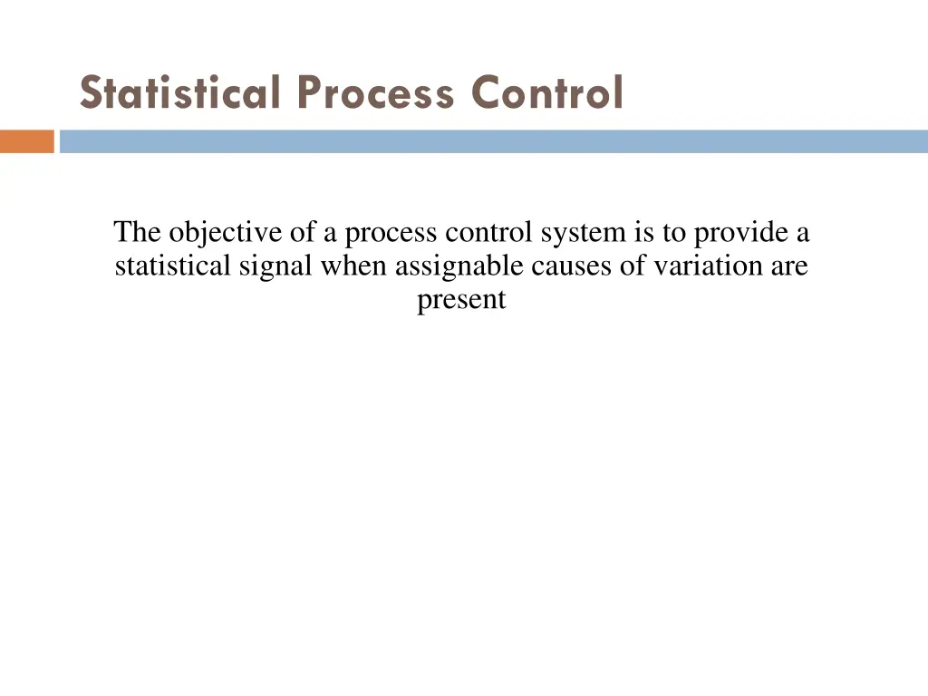 statistical process control