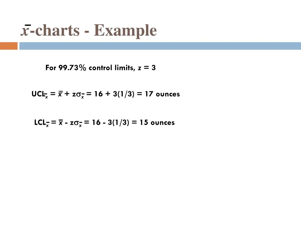 x charts example 1