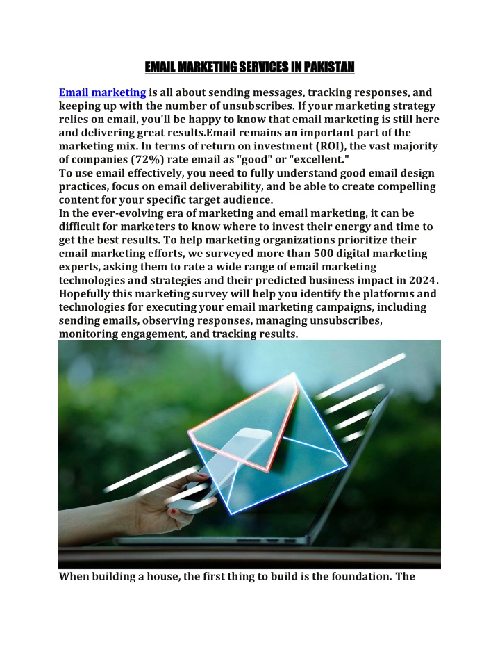 e email marketing services in pakistan mail