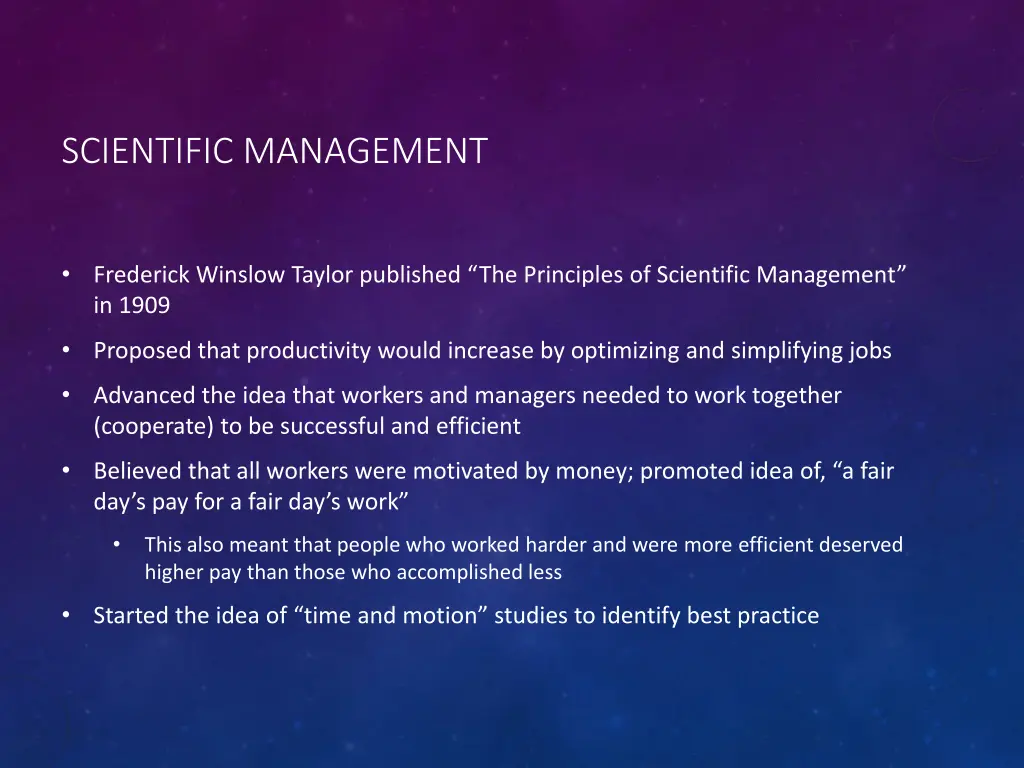 scientific management