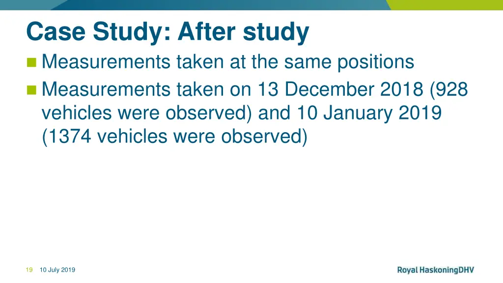 case study after study measurements taken