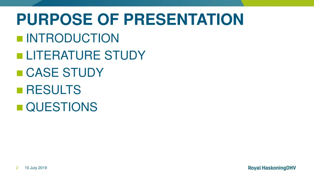 purpose of presentation introduction literature