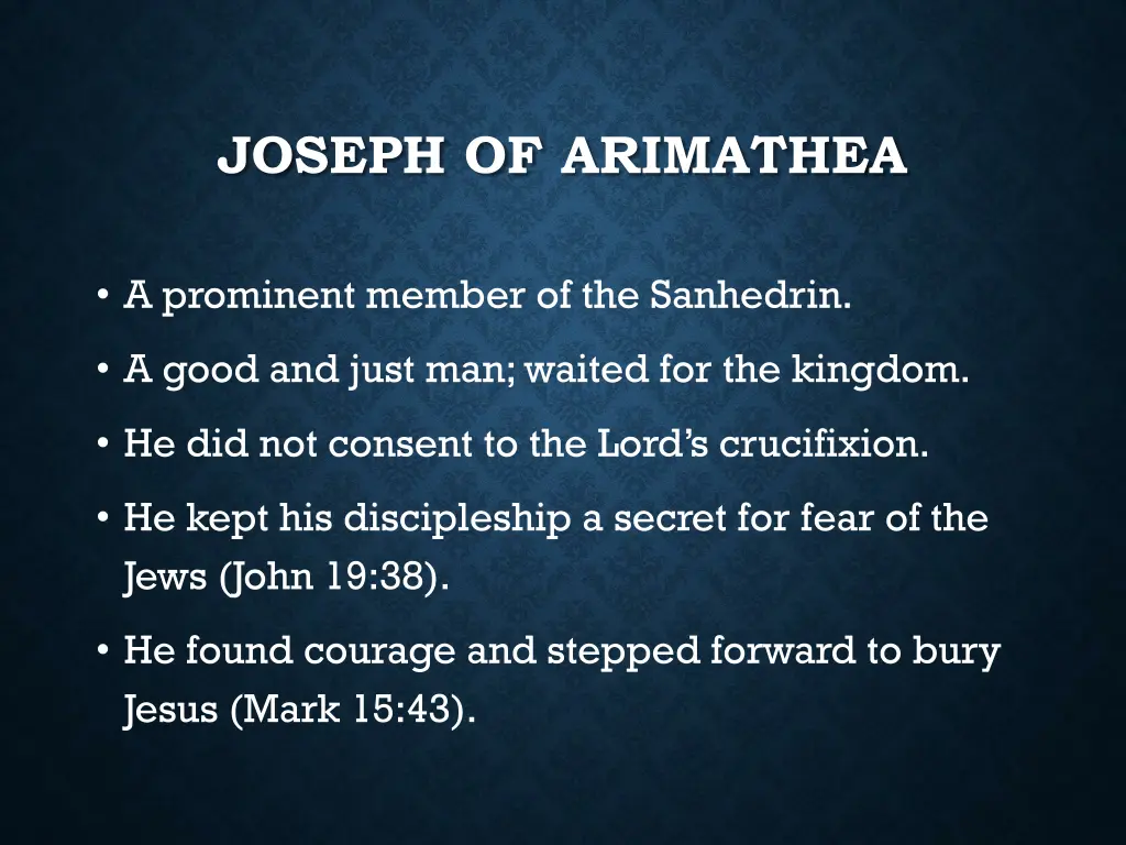 joseph of arimathea