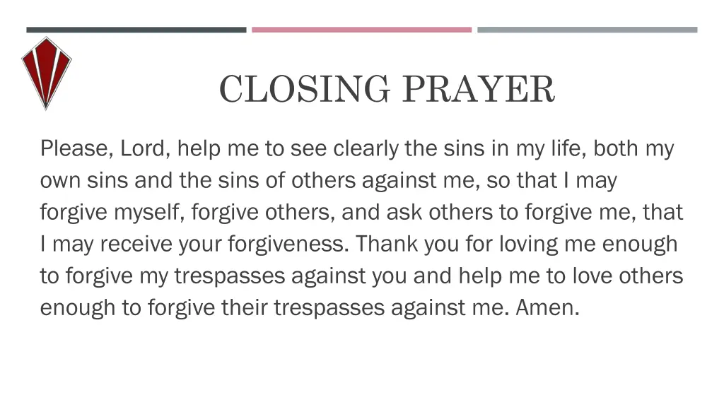 closing prayer