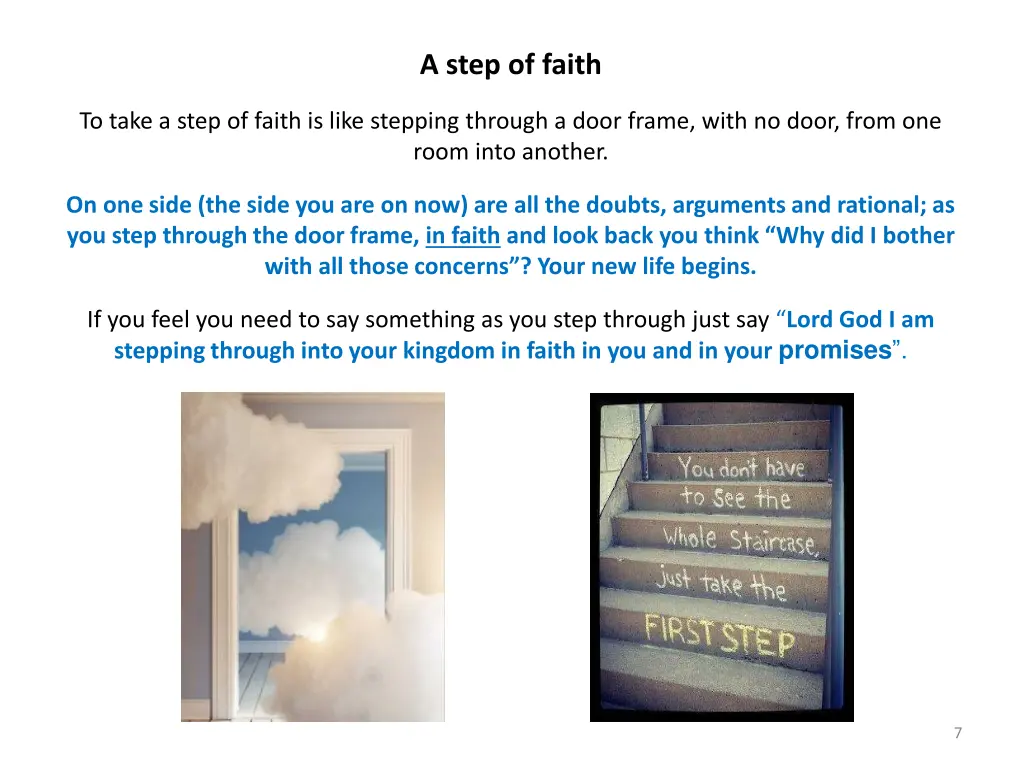 a step of faith