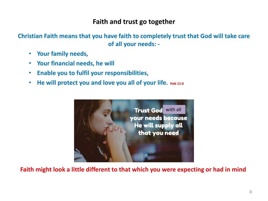 faith and trust go together