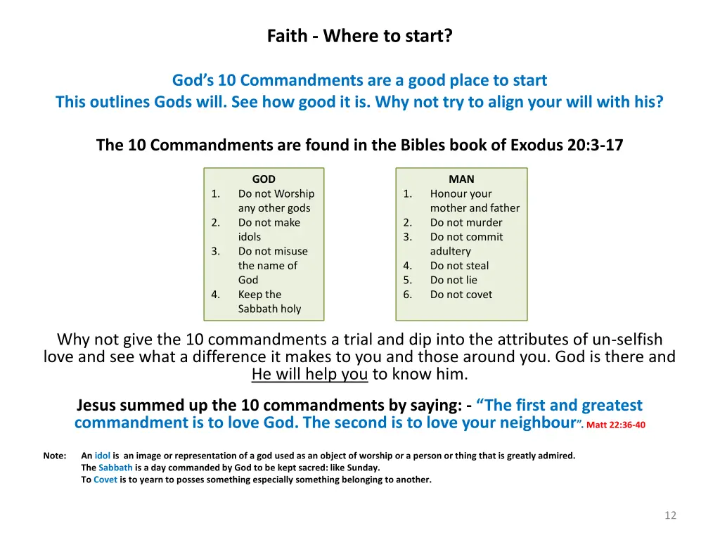 faith where to start