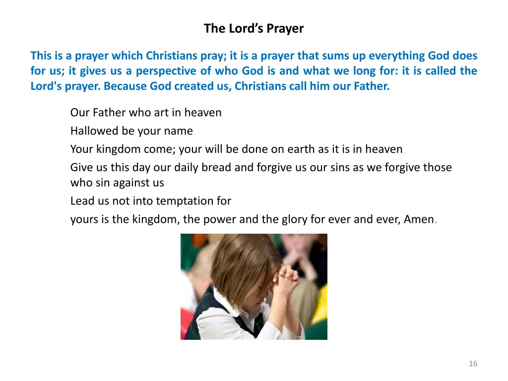 the lord s prayer