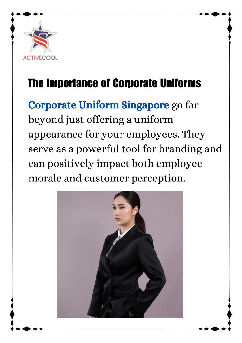 the importance of corporate uniforms