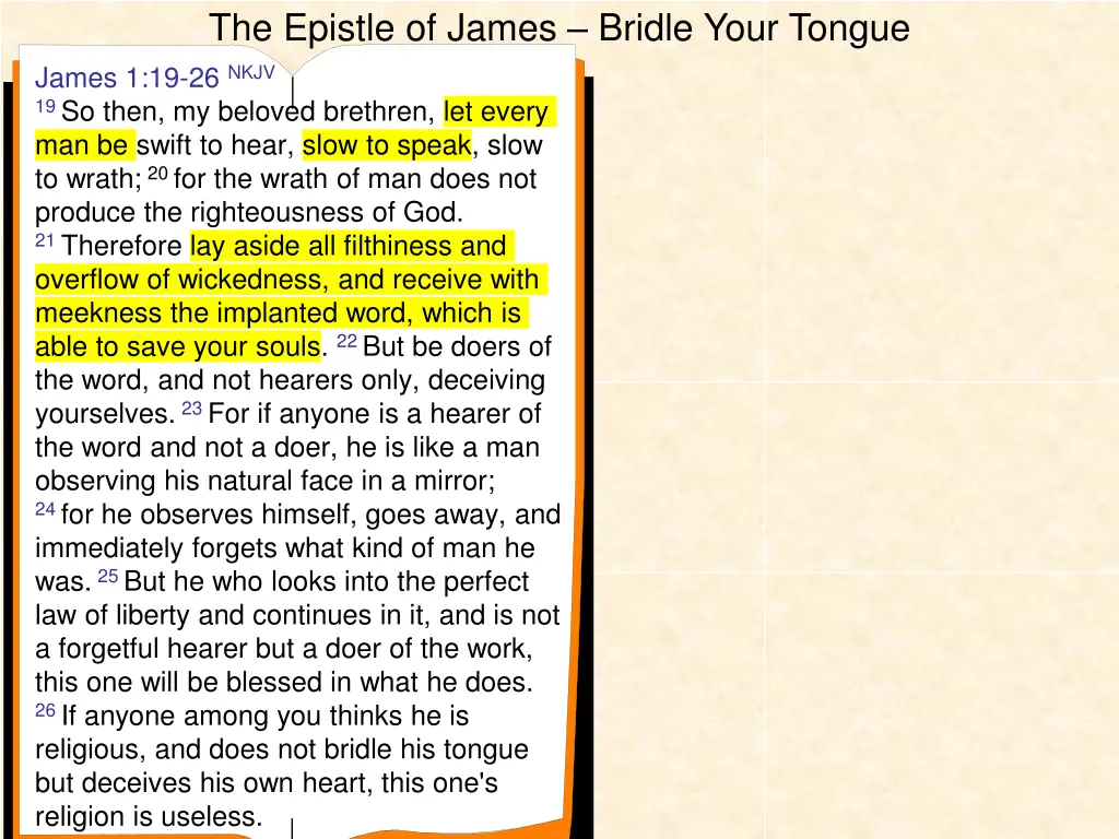 the epistle of james bridle your tongue 1