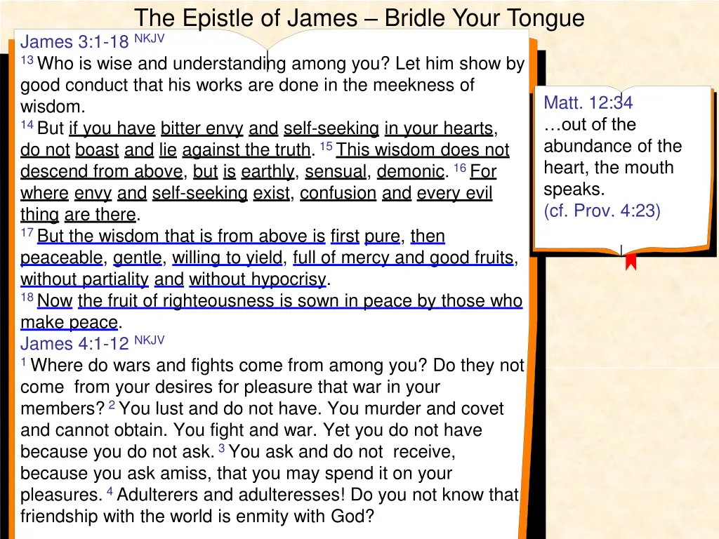 the epistle of james bridle your tongue 10