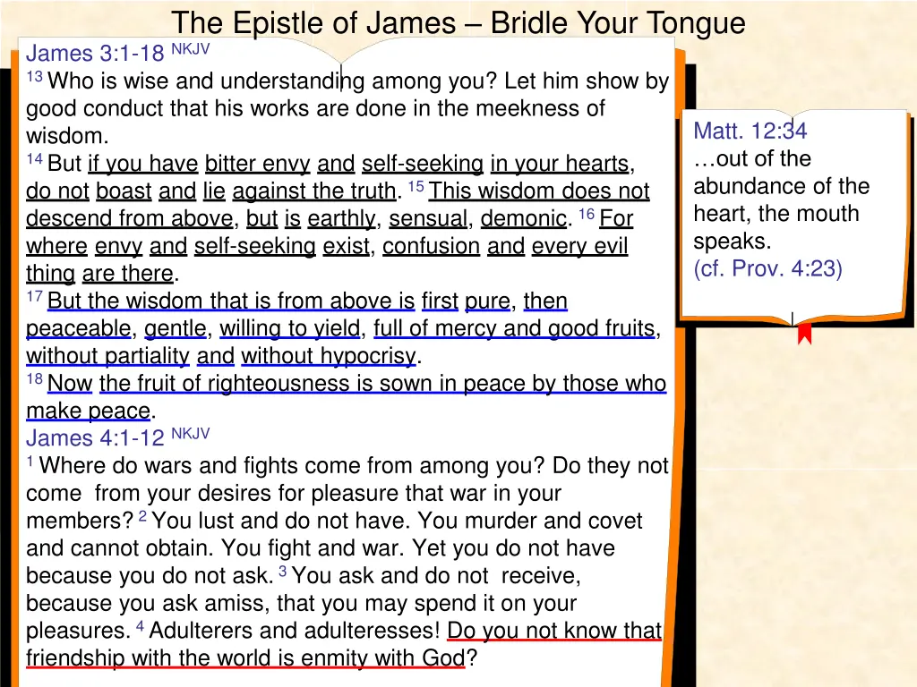 the epistle of james bridle your tongue 11