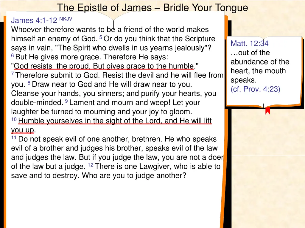 the epistle of james bridle your tongue 14